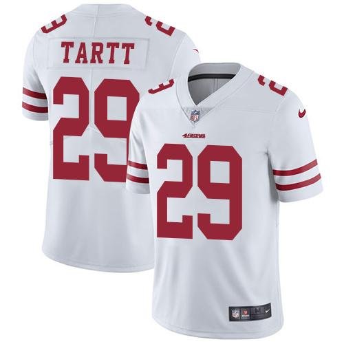Nike San Francisco 49ers #29 Jaquiski Tartt White Stitched NFL Vapor Untouchable Limited Jersey