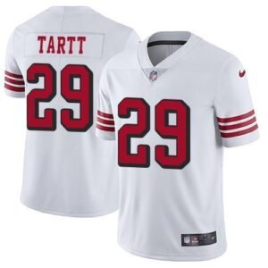 Nike San Francisco 49ers #29 Jaquiski Tartt White Rush Stitched NFL Vapor Untouchable Limited Jersey