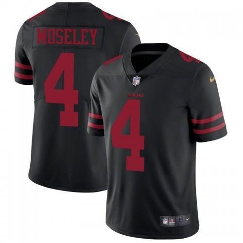 Nike San Francisco 49ers #4 Emmanuel Moseley Black Alternate Stitched NFL Vapor Untouchable Limited Jersey