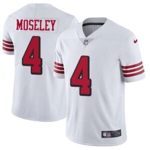 Nike San Francisco 49ers #4 Emmanuel Moseley White Rush Stitched NFL Vapor Untouchable Limited Jersey