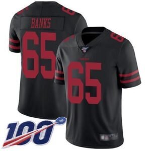 Nike San Francisco 49ers #65 Aaron Banks Black Alternate Stitched NFL 100th Season Vapor Limited Jersey