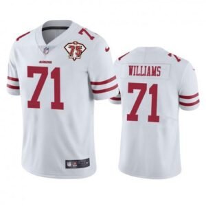 Nike San Francisco 49ers #71 Trent Williams White 75th Anniversary Stitched NFL Vapor Untouchable Limited Jersey