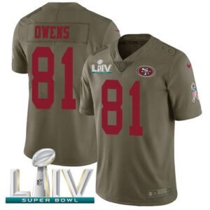 Nike San Francisco 49ers #81 Jordan Matthews Olive Super Bowl LIV 2020 Stitched NFL Limited 2017 Salute To Service Jersey