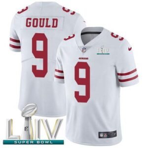 Nike San Francisco 49ers #9 Robbie Gould White Super Bowl LIV 2020 Stitched NFL Vapor Untouchable Limited Jersey