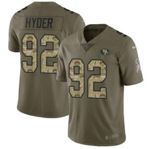Nike San Francisco 49ers #92 Kerry Hyder Olive/Camo Stitched NFL Limited 2017 Salute To Service Jersey