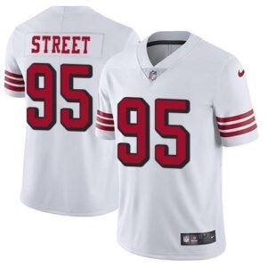 Nike San Francisco 49ers #95 Kentavius Street White Rush Stitched NFL Vapor Untouchable Limited Jersey