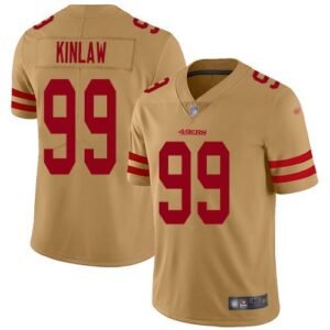 Nike San Francisco 49ers #99 Javon Kinlaw Gold Stitched NFL Limited Inverted Legend Jersey