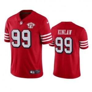 Nike San Francisco 49ers #99 Javon Kinlaw Red Rush 75th Anniversary Stitched NFL Vapor Untouchable Limited Jersey