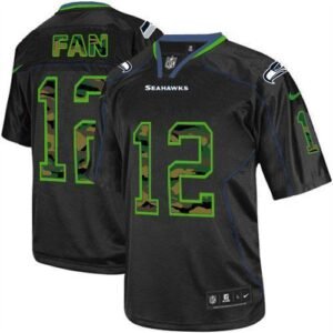 Nike Seahawks #12 Fan Black Stitched NFL Elite Camo Fashion Jersey