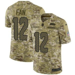 Nike Seahawks #12 Fan Camo Stitched NFL Limited 2018 Salute To Service Jersey