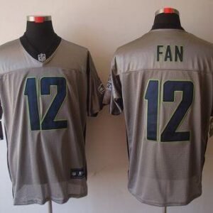 Nike Seahawks #12 Fan Grey Shadow Stitched NFL Elite Jersey