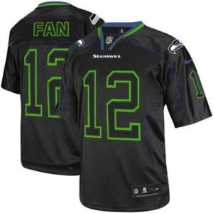 Nike Seahawks #12 Fan Lights Out Black Stitched NFL Elite Jersey