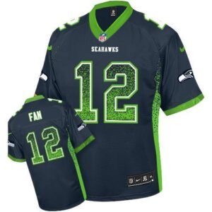Nike Seahawks #12 Fan Steel Blue Team Color Stitched NFL Elite Drift Fashion Jersey