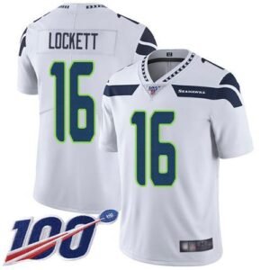 Nike Seahawks #16 Tyler Lockett White Stitched NFL 100th Season Vapor Limited Jersey