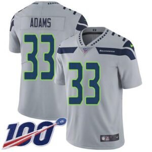 Nike Seahawks #33 Jamal Adams Grey Alternate Stitched NFL 100th Season Vapor Untouchable Limited Jersey