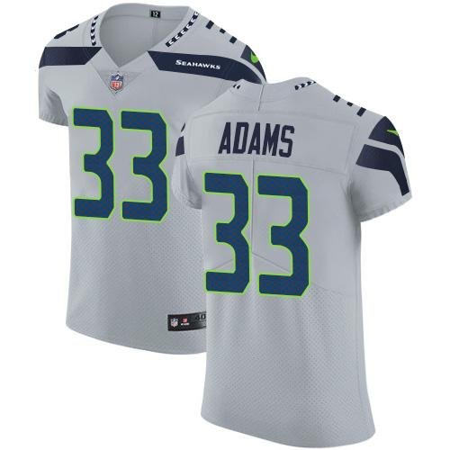Nike Seahawks #33 Jamal Adams Grey Alternate Stitched NFL New Elite Jersey