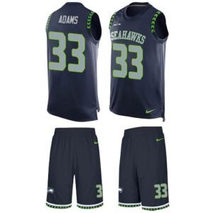 Nike Seahawks #33 Jamal Adams Steel Blue Team Color Stitched NFL Limited Tank Top Suit Jersey