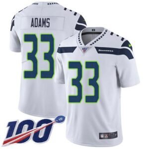 Nike Seahawks #33 Jamal Adams White Stitched NFL 100th Season Vapor Untouchable Limited Jersey