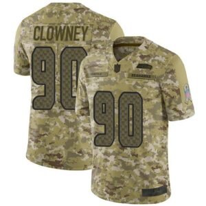 Nike Seattle Seahawks #90 Jadeveon Clowney Camo Stitched NFL Limited 2018 Salute To Service Jersey