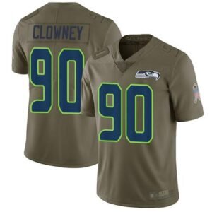 Nike Seattle Seahawks #90 Jadeveon Clowney Olive Stitched NFL Limited 2017 Salute to Service Jersey