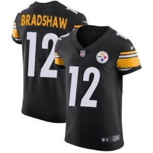 Nike Steelers #12 Terry Bradshaw Black Team Color Stitched NFL Vapor Untouchable Elite Jersey