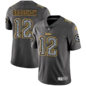 Nike Steelers #12 Terry Bradshaw Gray Static Stitched NFL Vapor Untouchable Limited Jersey