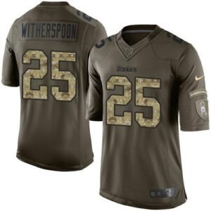 Nike Steelers #25 Ahkello Witherspoon Green Stitched NFL Limited 2015 Salute To Service Jersey
