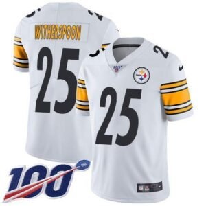 Nike Steelers #25 Ahkello Witherspoon White Stitched NFL 100th Season Vapor Limited Jersey