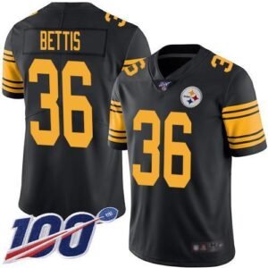 Nike Steelers #36 Jerome Bettis Black Stitched NFL Limited Rush 100th Season Jersey