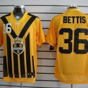 Nike Steelers #36 Jerome Bettis Gold 1933s Throwback Embroidered NFL Elite Jersey