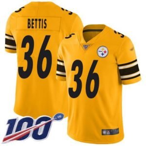 Nike Steelers #36 Jerome Bettis Gold Stitched NFL Limited Inverted Legend 100th Season Jersey