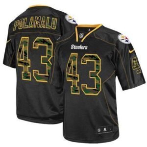 Nike Steelers #43 Troy Polamalu Black Stitched NFL Elite Camo Fashion Jersey