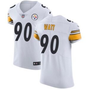 Nike Steelers #90 T. J. Watt White Stitched NFL Vapor Untouchable Elite Jersey