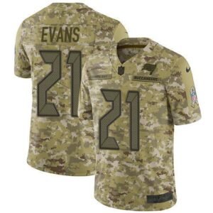 Nike Tampa Bay Buccaneers #21 Justin Evans Camo Stitched NFL Limited 2018 Salute To Service Jersey