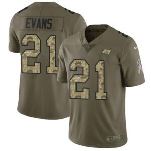 Nike Tampa Bay Buccaneers #21 Justin Evans Olive/Camo Stitched NFL Limited 2017 Salute To Service Jersey