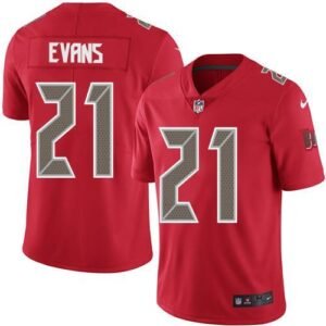 Nike Tampa Bay Buccaneers #21 Justin Evans Red Stitched NFL Limited Rush Jersey