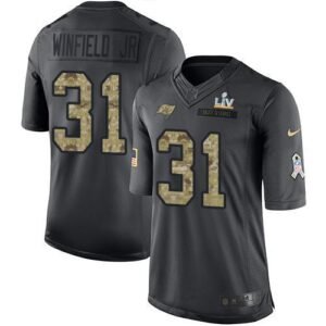 Nike Tampa Bay Buccaneers #31 Antoine Winfield Jr. Black Super Bowl LV Bound Stitched NFL Limited 2016 Salute to Service Jersey