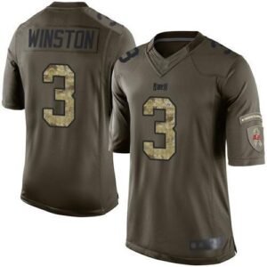 Nike Tampa Bay Buccaneers #3 Jameis Winston Green Stitched NFL Limited 2015 Salute To Service Jersey