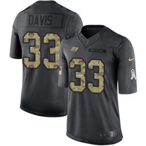Nike Tampa Bay Buccaneers #33 Carlton Davis III Black Stitched NFL Limited 2016 Salute to Service Jersey