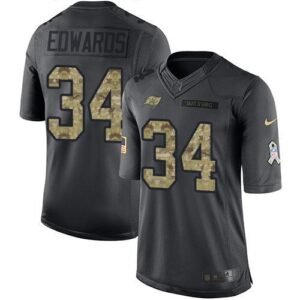 Nike Tampa Bay Buccaneers #34 Mike Edwards Black Stitched NFL Limited 2016 Salute to Service Jersey