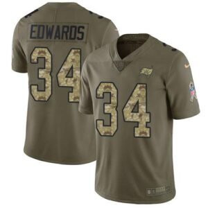 Nike Tampa Bay Buccaneers #34 Mike Edwards Olive/Camo Stitched NFL Limited 2017 Salute To Service Jersey