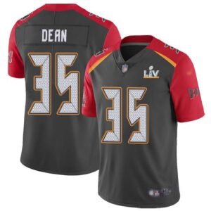 Nike Tampa Bay Buccaneers #35 Jamel Dean Gray Super Bowl LV Bound Stitched NFL Limited Inverted Legend Jersey