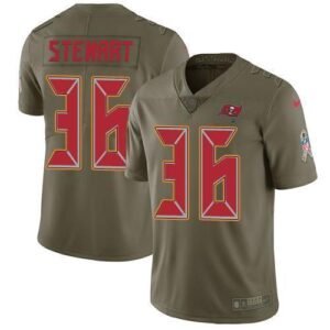 Nike Tampa Bay Buccaneers #36 M.J. Stewart Olive Stitched NFL Limited 2017 Salute To Service Jersey