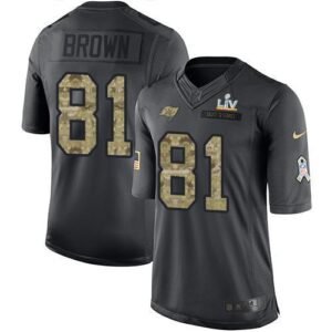 Nike Tampa Bay Buccaneers #81 Antonio Brown Black Super Bowl LV Bound Stitched NFL Limited 2016 Salute to Service Jersey