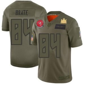 Nike Tampa Bay Buccaneers #84 Cameron Brate Camo Super Bowl LV Champions Patch Stitched NFL Limited 2019 Salute To Service Jersey