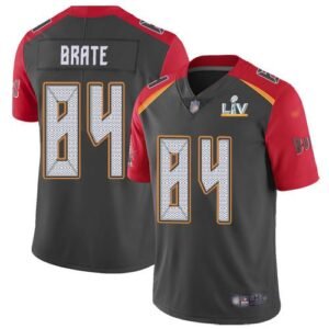 Nike Tampa Bay Buccaneers #84 Cameron Brate Gray Super Bowl LV Bound Stitched NFL Limited Inverted Legend Jersey