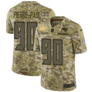 Nike Tampa Bay Buccaneers #90 Jason Pierre-Paul Camo Super Bowl LV Champions Patch Stitched NFL Limited 2018 Salute To Service Jersey