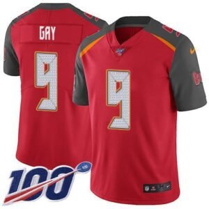 Nike Tampa Bay Buccaneers #9 Matt Gay Red Team Color Stitched NFL 100th Season Vapor Untouchable Limited Jersey