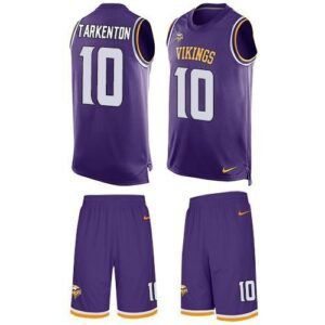 Nike Vikings #10 Fran Tarkenton Purple Team Color Stitched NFL Limited Tank Top Suit Jersey