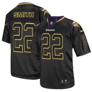 Nike Vikings #22 Harrison Smith Lights Out Black Stitched NFL Elite Jersey